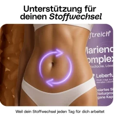 kraftreich® LEBER KOMPLEX mit Mariendistel, Artischocke, Löwenzahn & Cholin - 240 Kapseln| Hot