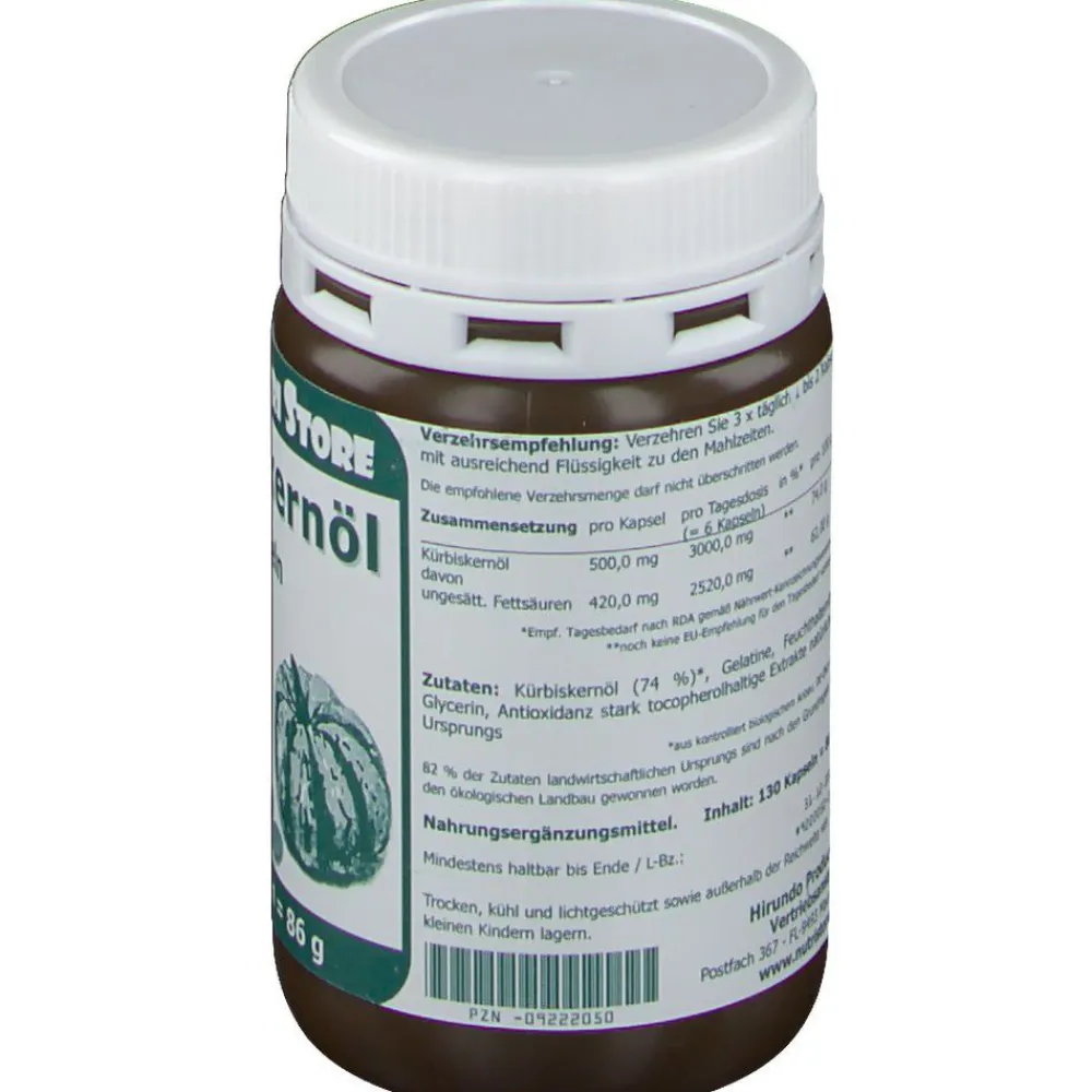 Kürbiskernöl 500 mg Kapseln| New