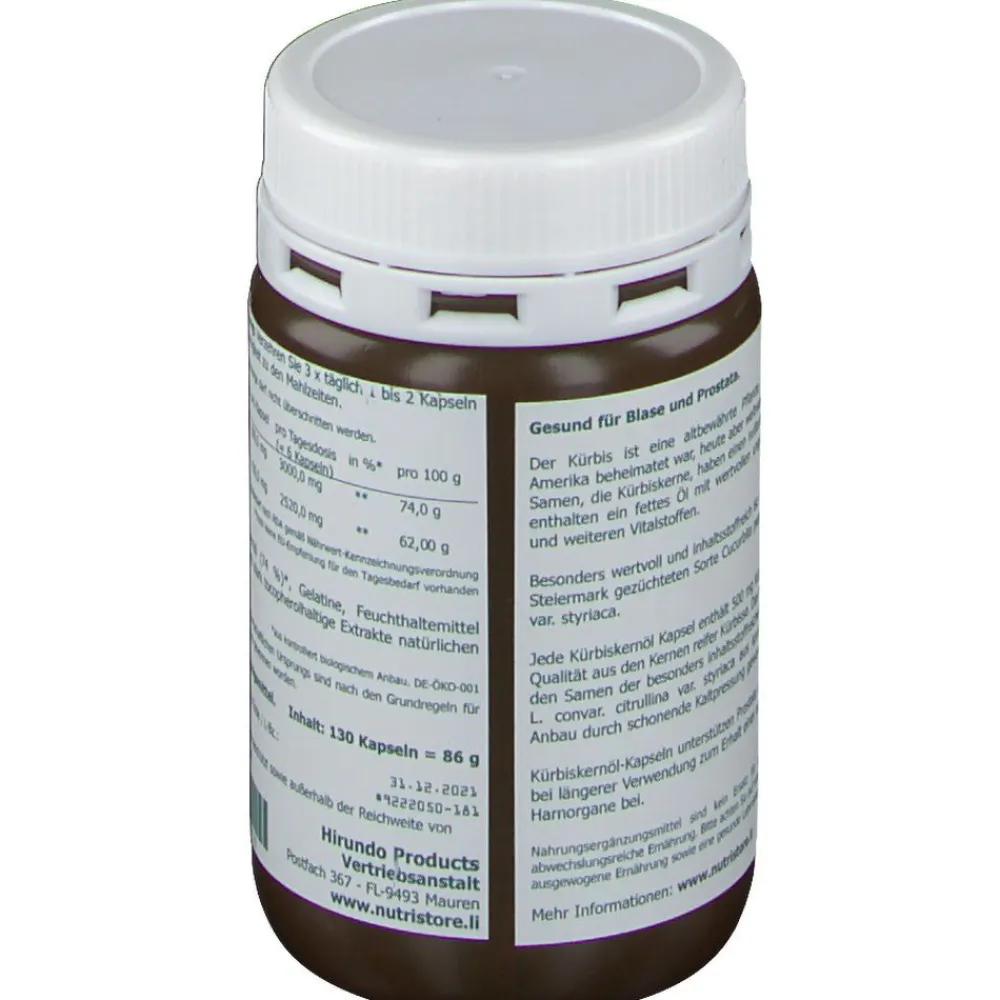 Kürbiskernöl 500 mg Kapseln| New