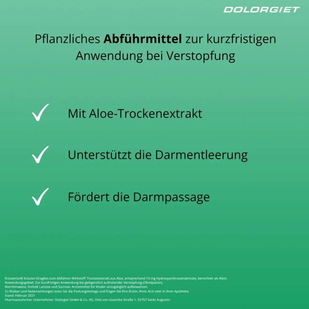 Kräuterlax® Kräuter-Dragées zum Abführen| Outlet