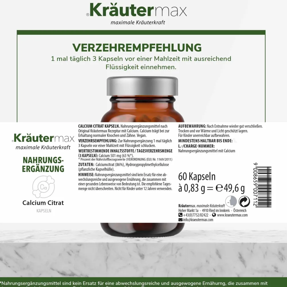 Calcium Citrat Kapseln>Kräutermax Sale