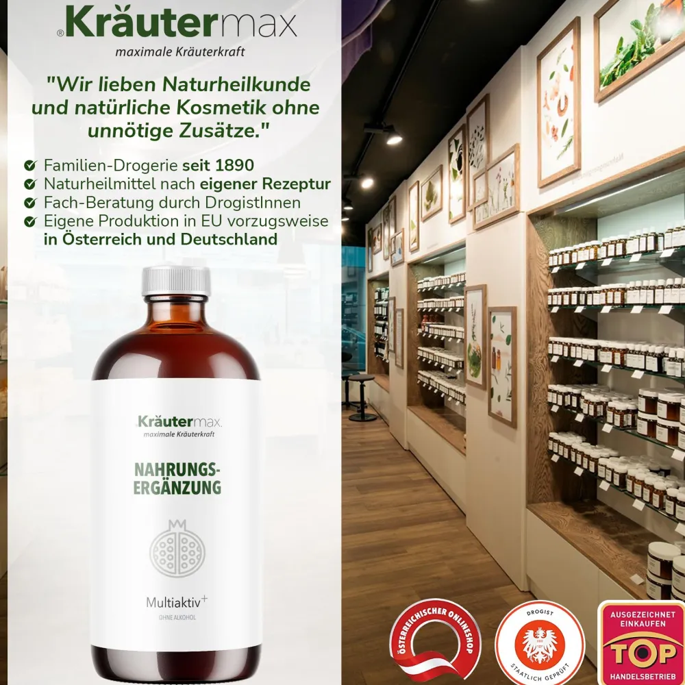 Multiaktiv Saft plus Vitamin B1, B2, B6, B12, C, E>Kräutermax Best