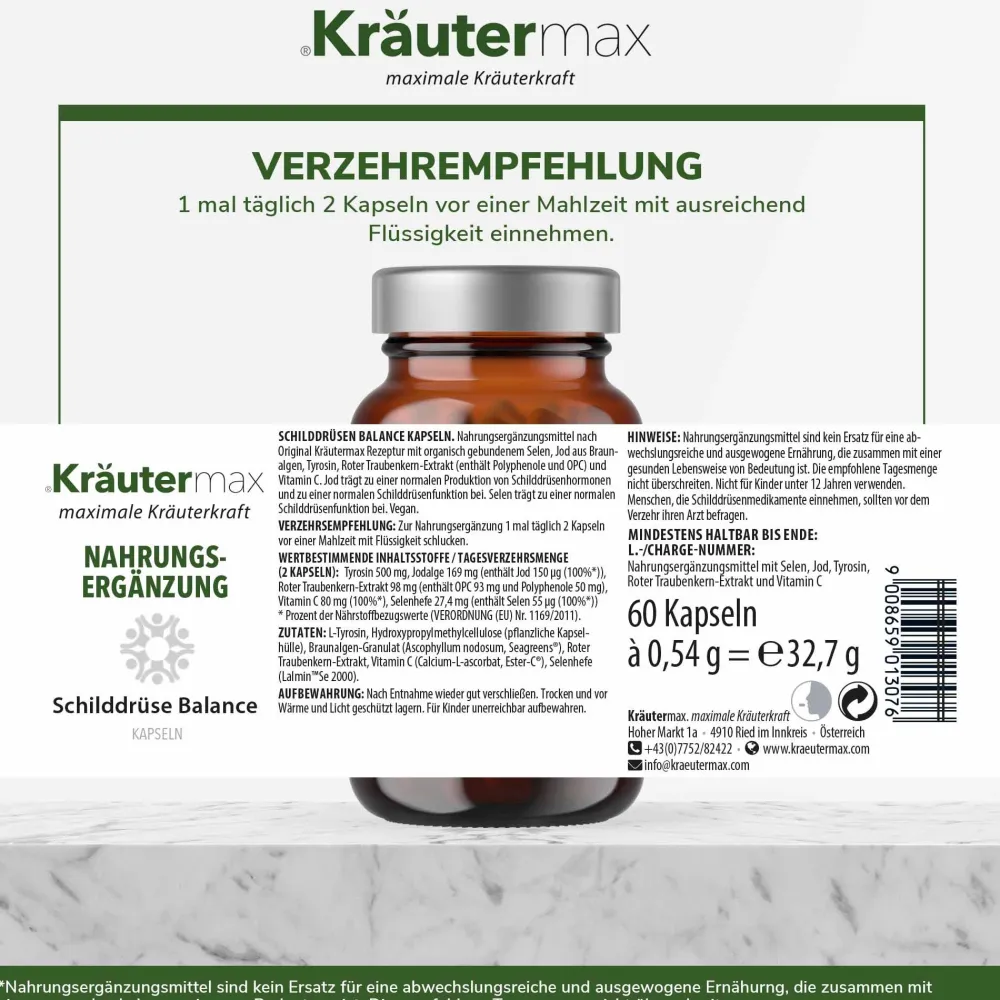 Kräutermax Schilddrüse Balance Kapseln> Online