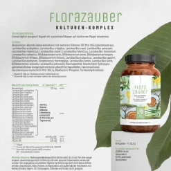 Kulturen Komplex 23 Bakterienstämme 60 vegane Kapseln magensaftresistent Florazauber ®|NATURTREU Clearance