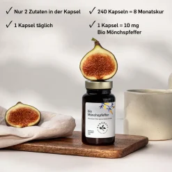 © Bio Mönchspfeffer – 10 mg Vitex-agnus-castus-Extrakt – 240 Kapseln – 8 Monate><noscript><img width=