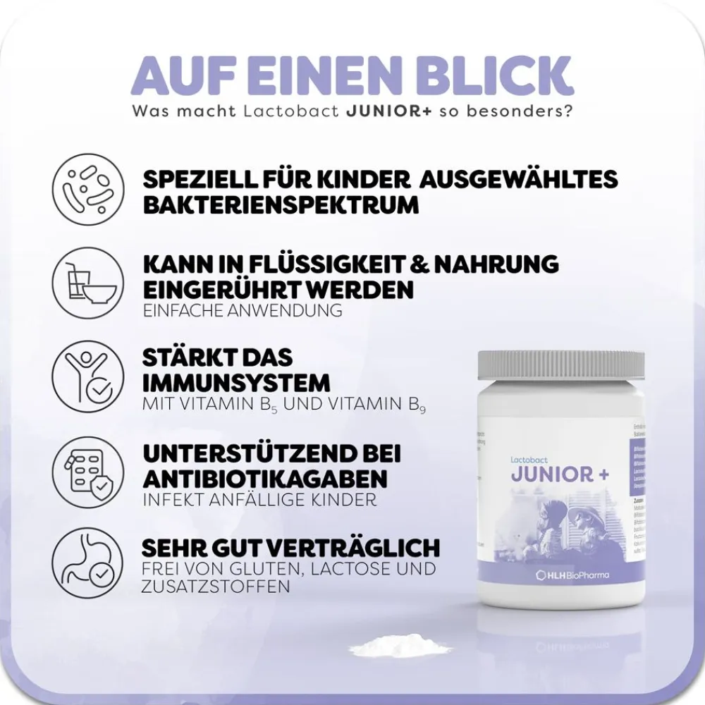Lactobact JUNIOR +, Darmaufbau für Kinder ab 2 Jahren| Discount