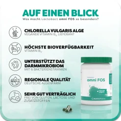 Lactobact omni FOS - Probiotikum mit Vitamin B12 aus der Mikroalge Chlorella vulgaris für mehr Energie und Ausgeglichenheit*| Outlet