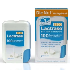 ® 3,300 - Laktase Mini Tabletten bei Laktoseintoleranz, Klickspender|Lactrase New