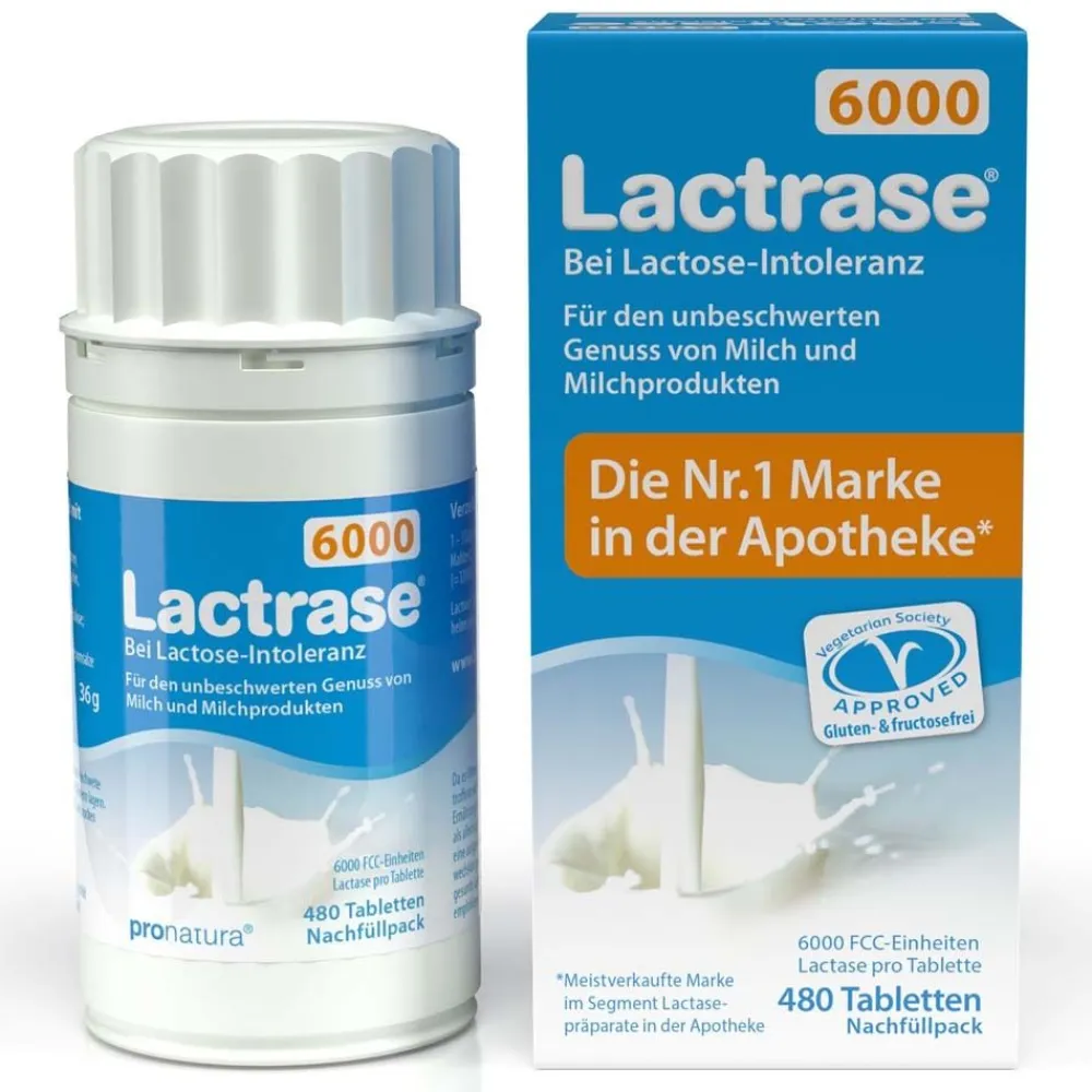 ® 6,000 - Laktase Mini Tabletten bei Laktoseintoleranz, Nachfüllpack>Lactrase Best
