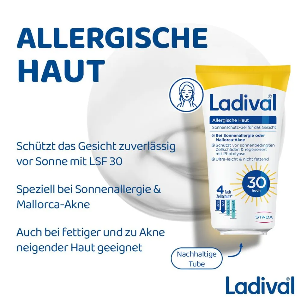 ® Allergische Haut Sonnenschutz-Gel Gesicht LSF 30|Ladival New