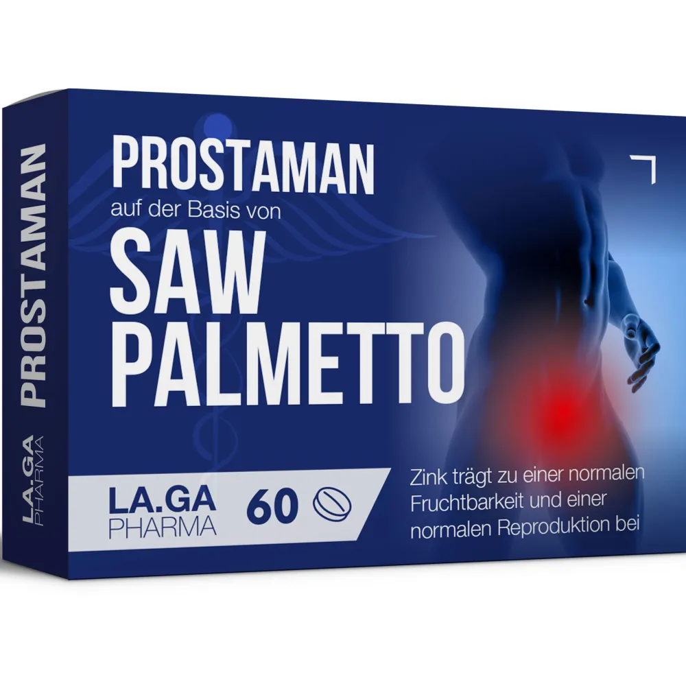 LA.GA Prostaman© Nahrungsergänzungsmittel für die Prostata mit Saw Palmetto / Serenoa Repens> New