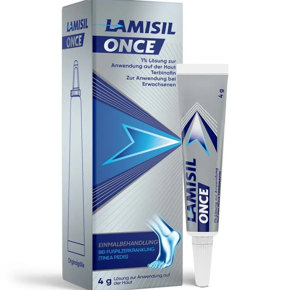 Once® | Fußpilzbehandlung mit einer Anwendung | Lindert Juckreiz, Rissbildung | Antimykotische 4g|Lamisil New