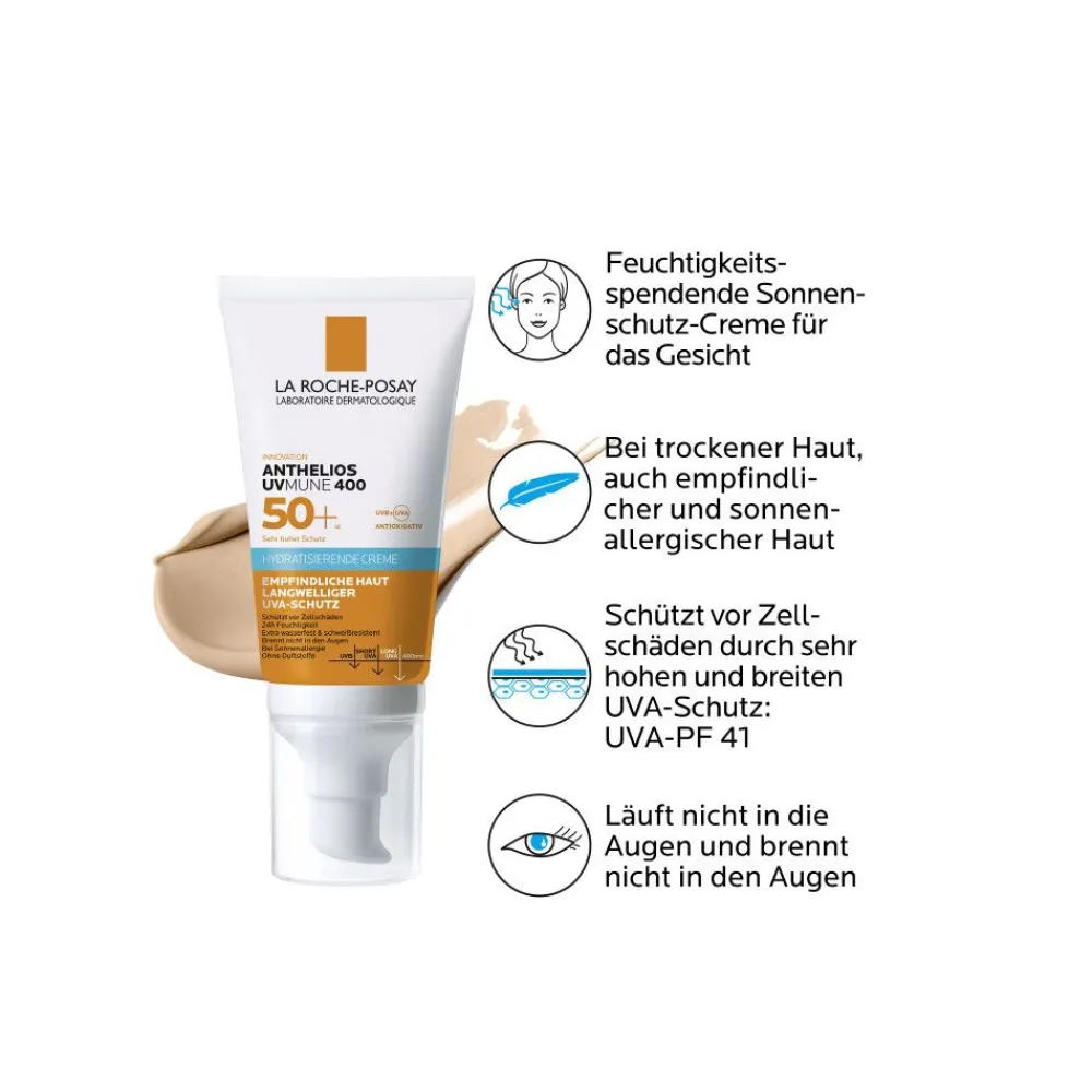 Anthelios Hydratisierende Getönte BB-Creme UVMune 400 LSF 50+: Getönte Sonnencreme für empfindliche und trockene Gesichtshaut>La Roche Posay Online