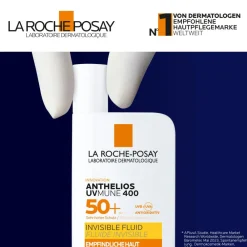 Anthelios Invisible Fluid UVMune 400 LSF 50+: Sonnencreme für das Gesicht für zu Sonnenallergie neigende und empfindliche Haut><noscript><img width=