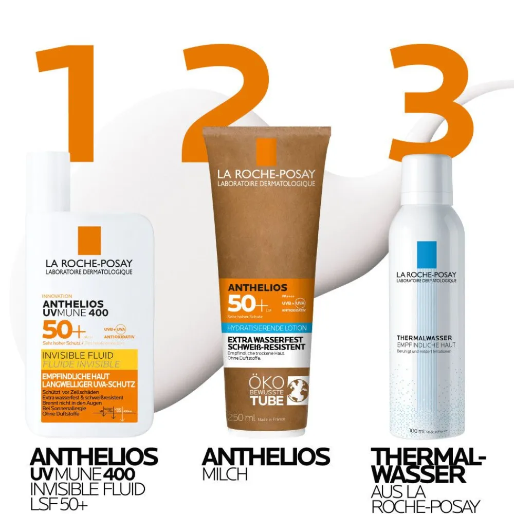 Anthelios Invisible Fluid UVMune 400 LSF 50+: Sonnencreme für das Gesicht für zu Sonnenallergie neigende und empfindliche Haut>La Roche Posay Outlet