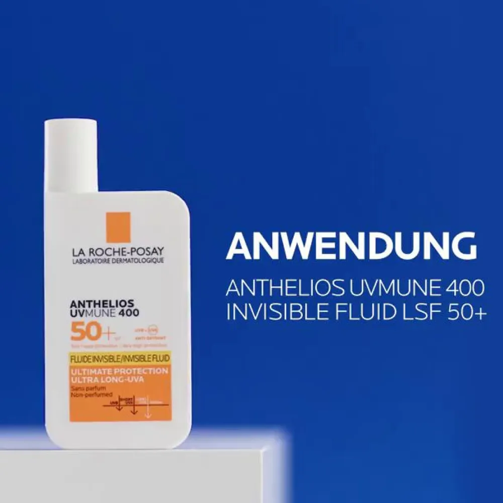 Anthelios Invisible Fluid UVMune 400 LSF 50+: Sonnencreme für das Gesicht für zu Sonnenallergie neigende und empfindliche Haut>La Roche Posay Outlet