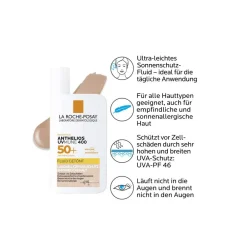 Anthelios Invisible Fluid Getönt UVMune 400 LSF 50+: Getönte Sonnencreme für empfindliche und zu Sonnenallergie neigende Gesichtshaut|La Roche Posay Sale