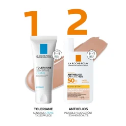 Anthelios Invisible Fluid Getönt UVMune 400 LSF 50+: Getönte Sonnencreme für empfindliche und zu Sonnenallergie neigende Gesichtshaut|La Roche Posay Sale