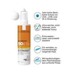 Anthelios Invisible Spray LSF 50+: Transparentes Sonnenspray ohne Duftstoffe für empfindliche und zu Sonnenallergie neigende Haut|La Roche Posay Online
