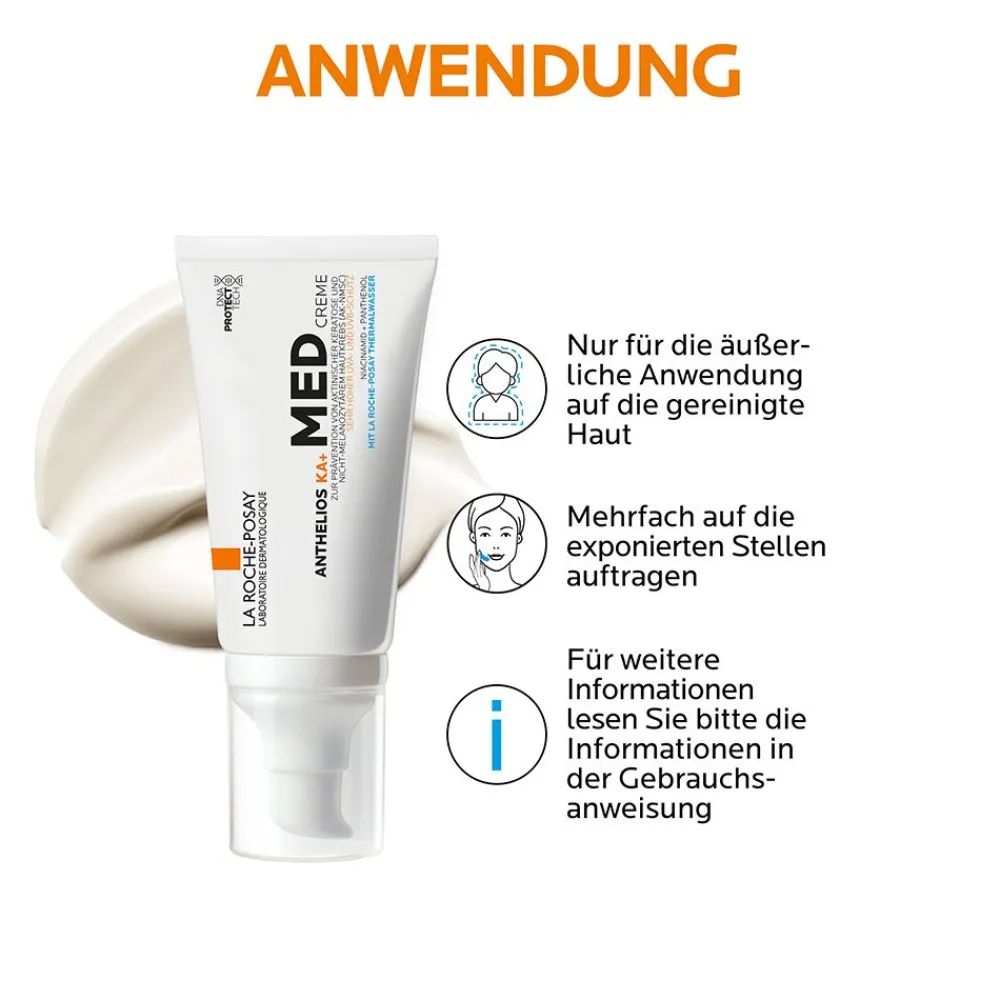 Anthelios KA+ MED Creme: Hochwirksame Sonnencreme zur Prävention aktinischer Keratose (AK) und nicht-melanozytärem Hautkrebs (NMSC).|La Roche Posay Best