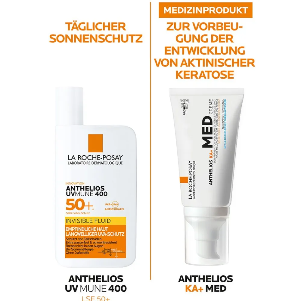 Anthelios KA+ MED Creme: Hochwirksame Sonnencreme zur Prävention aktinischer Keratose (AK) und nicht-melanozytärem Hautkrebs (NMSC).|La Roche Posay Best