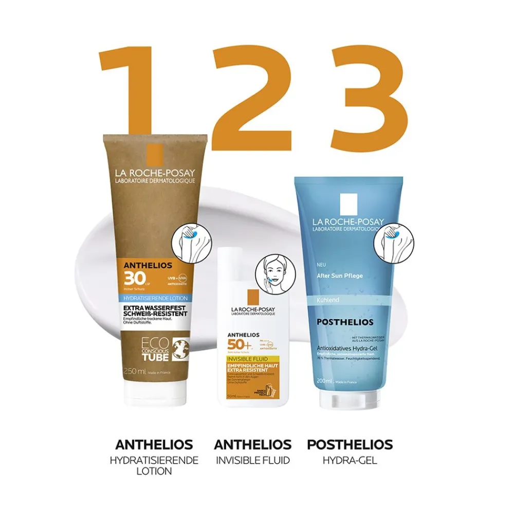 Anthelios Sonnenmilch LSF 30: Sonnenmilch in der Tube mit Pappe, mit hohem UV-Lichtschutz für empfindliche und trockene Haut|La Roche Posay Best