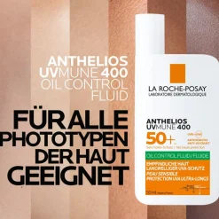 Anthelios UVMUNE 400 Oil Control Fluid Sonnenschutz für empfindliche Haut mit sehr hohem UV-Schutz LSF 50+. Für ölige Haut geeignet.><noscript><img width=