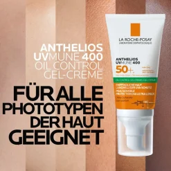 Anthelios UV Mune 400 Oil Control Gel-Creme Sonnengel mit LSF50+ für sehr hohen Schutz vor UVA- und UVB-Strahlen, für ölige Haut><noscript><img width=