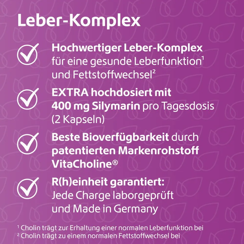 Leber Komplex Mariendistel + Artischocke + Cholin vegan R(h)ein Nutrition|