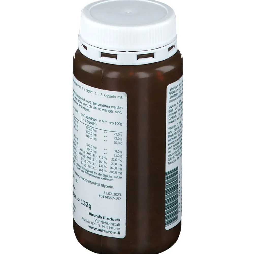 Lebertran 500 mg> Clearance