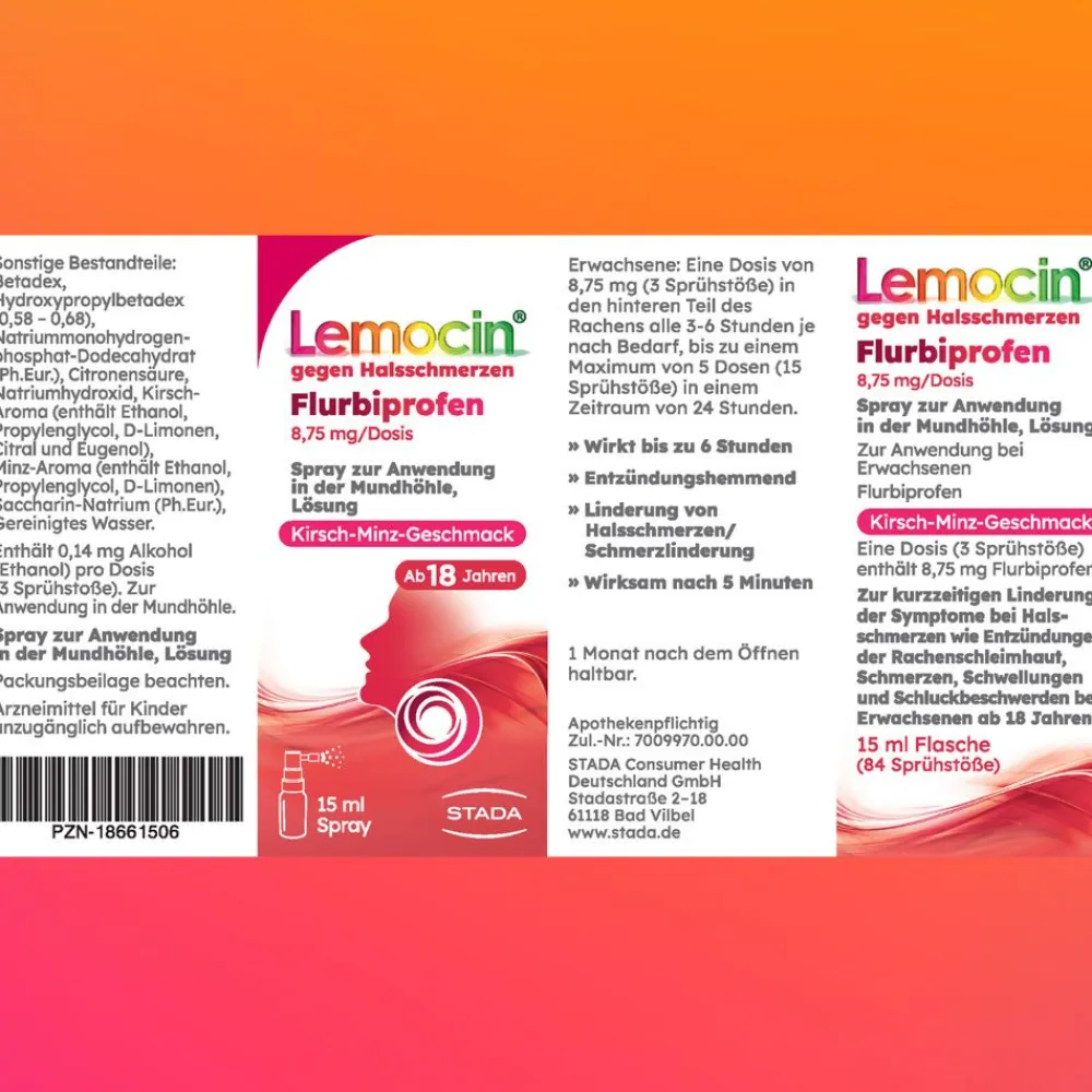 ® Flurbiprofen Spray gegen Halsschmerzen|Lemocin Discount