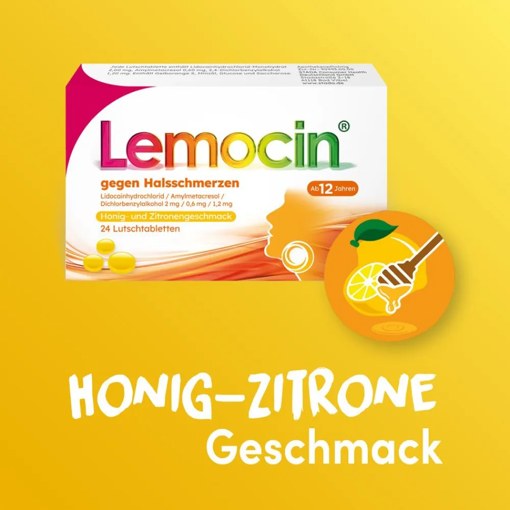 gegen Halsschmerzen Honig-Zitrone>Lemocin New