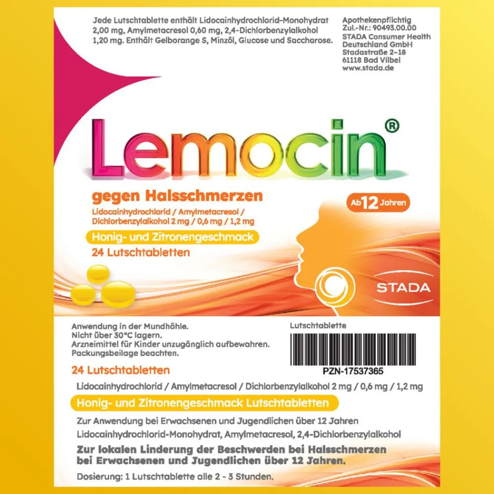 gegen Halsschmerzen Honig-Zitrone>Lemocin New