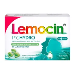 ® ProHYDRO für zwischendurch – Lutschtabletten mit Vitamin C, Biotin und Eibischwurzelextrakt zur Beruhigung und Befeuchtung von Hals und Rachen. Vegan, zuckerfrei, ab 4 Jahren|Lemocin Outlet