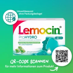 ® ProHYDRO für zwischendurch – Lutschtabletten mit Vitamin C, Biotin und Eibischwurzelextrakt zur Beruhigung und Befeuchtung von Hals und Rachen. Vegan, zuckerfrei, ab 4 Jahren|Lemocin Outlet