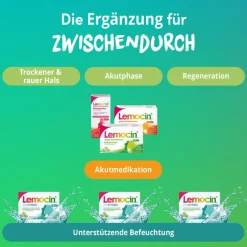 ® ProHYDRO für zwischendurch – Lutschtabletten mit Vitamin C, Biotin und Eibischwurzelextrakt zur Beruhigung und Befeuchtung von Hals und Rachen. Vegan, zuckerfrei, ab 4 Jahren|Lemocin Outlet