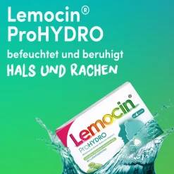 ® ProHYDRO für zwischendurch – Lutschtabletten mit Vitamin C, Biotin und Eibischwurzelextrakt zur Beruhigung und Befeuchtung von Hals und Rachen. Vegan, zuckerfrei, ab 4 Jahren|Lemocin Outlet
