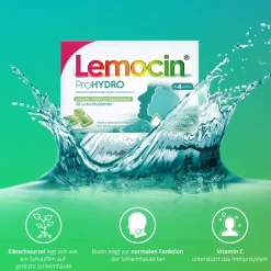 ® ProHYDRO für zwischendurch – Lutschtabletten mit Vitamin C, Biotin und Eibischwurzelextrakt zur Beruhigung und Befeuchtung von Hals und Rachen. Vegan, zuckerfrei, ab 4 Jahren|Lemocin Outlet