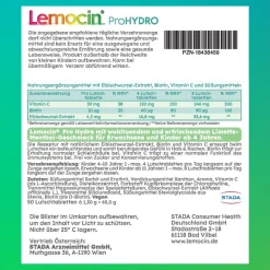 ® ProHYDRO für zwischendurch – Lutschtabletten mit Vitamin C, Biotin und Eibischwurzelextrakt zur Beruhigung und Befeuchtung von Hals und Rachen. Vegan, zuckerfrei, ab 4 Jahren|Lemocin Outlet