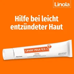 Linola Akut 0,5% - Hydrocortison Creme bei leicht entzündeter Haut, Sonnenbrand oder Mückenstichen| Online
