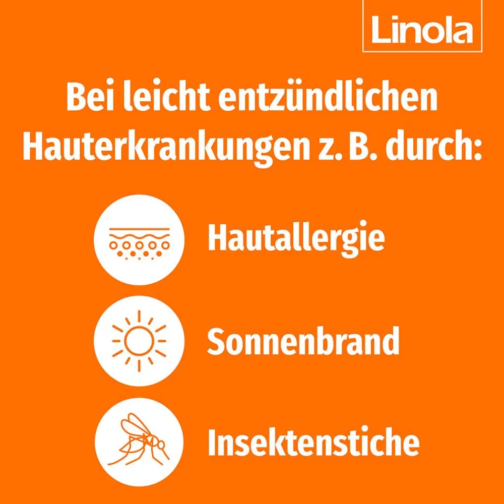 Linola Akut 0,5% - Hydrocortison Creme bei leicht entzündeter Haut, Sonnenbrand oder Mückenstichen| Online