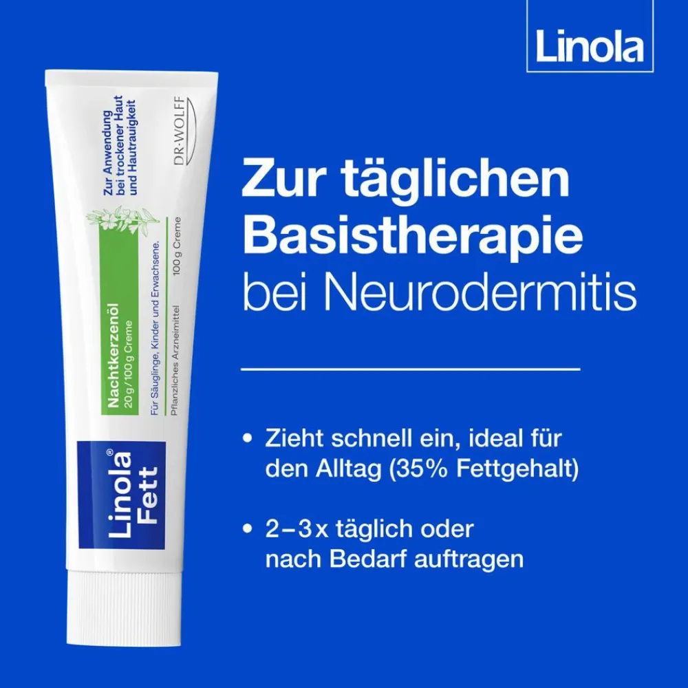 Linola Fett Nachtkerzenöl – pflanzliches Arzneimittel für trockene, raue Haut und bei Neurodermitis> Discount