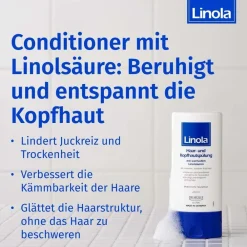 Haar- und Kopfhautspülung - Pflege-Spülung für trockene und empfindliche Kopfhaut|Linola