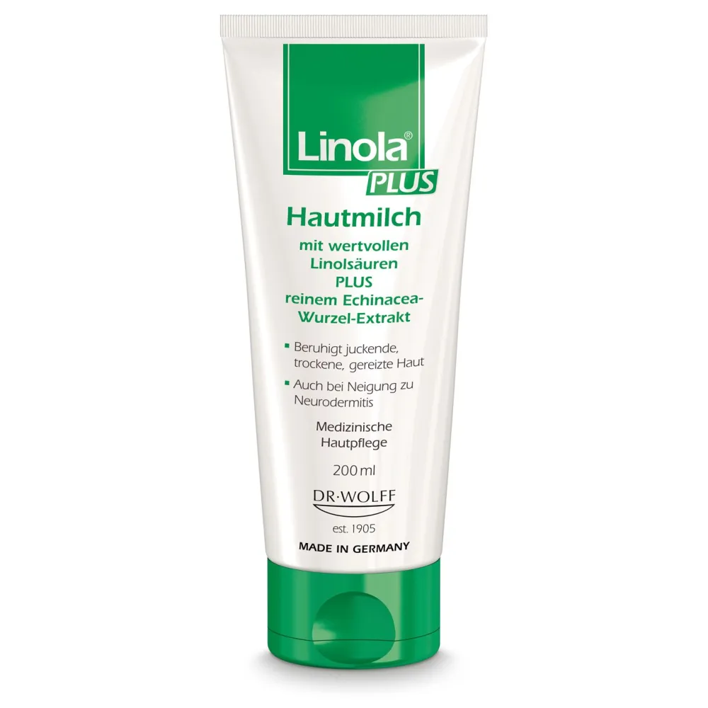 Linola PLUS Hautmilch - Körperlotion für juckende, trockene und irritierte Haut|Linola Hautmilch Discount