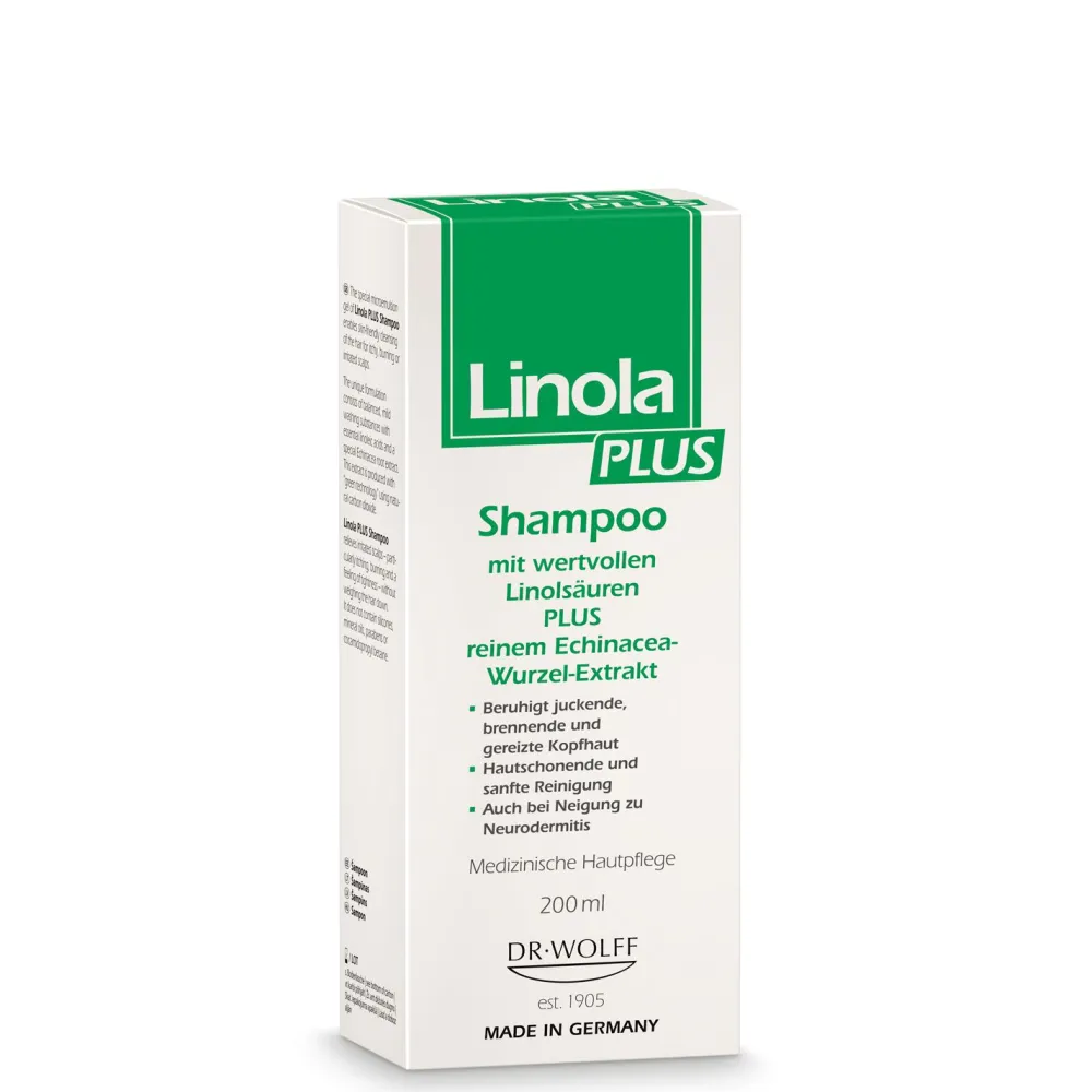 PLUS Shampoo - Haarpflege für juckende, brennende oder gereizte Kopfhaut|Linola Outlet