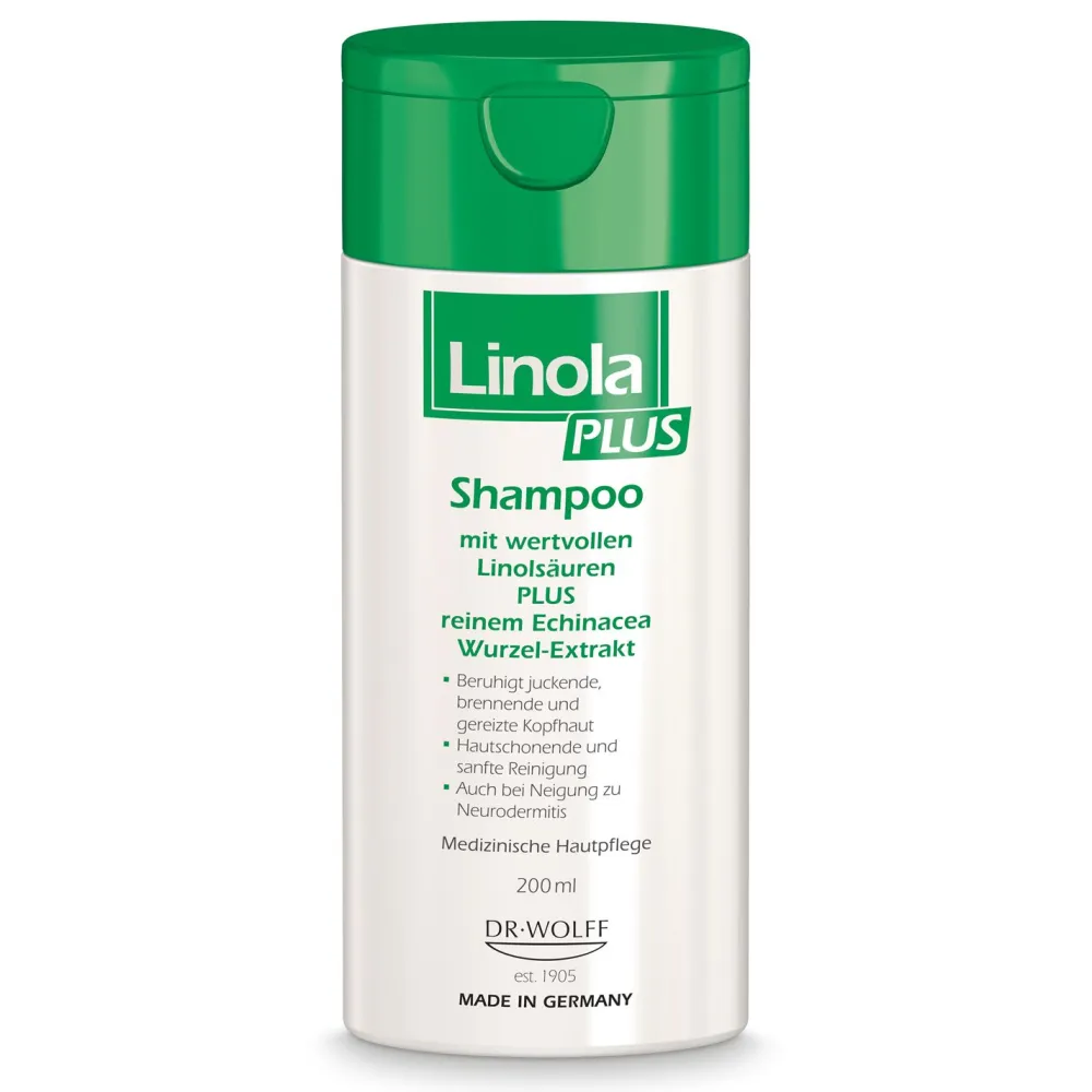 PLUS Shampoo - Haarpflege für juckende, brennende oder gereizte Kopfhaut|Linola Outlet