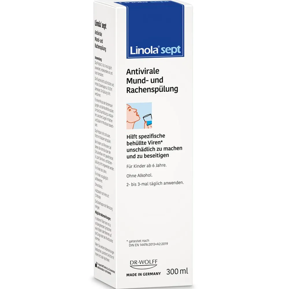 Linola® sept Antivirale Mund- und Rachenspülung - Mundspülung zum Gurgeln und Spülen> Hot