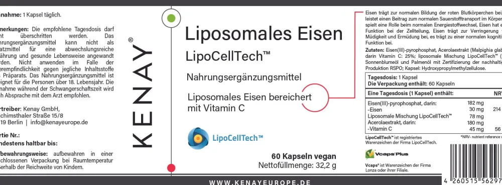 Liposomales Eisen LipoCellTech™ | KENAY®> Hot