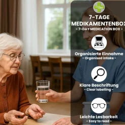 Tablettenbox - 7-Tage Medikamenten Dosierer - Tabletten Dispenser|LisaCARE