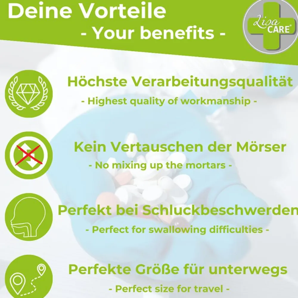 Tabletten Mörser - PillenCrusher - Fuchs|LisaCARE Discount